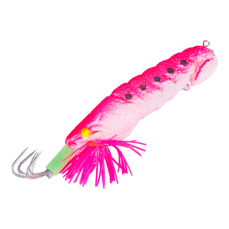 FSDZSO appât de calmar crochet de calmar leurres de crevettes en bois gabarits appât de seiche Simulation réaliste Silicone poulpe appât pêche: vert clair