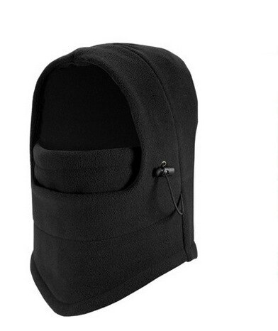 Máscara de cara de ciclista a prueba de viento para invierno, máscara térmica para rostro Balaclava, calentador de cuello para moto y bicicleta de esquí, gorras de deporte de senderismo: Black