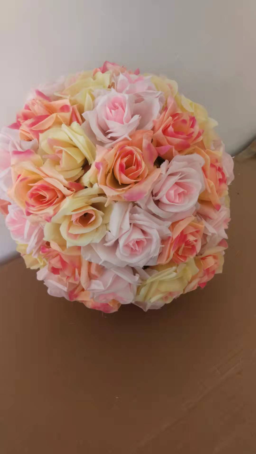 Boule de roses artificielles en soie, 30cm, fausses fleurs, pour un Bouquet de la mariée, pour une décoration de mariage, pour une voiture, pour la maison: as photo 1