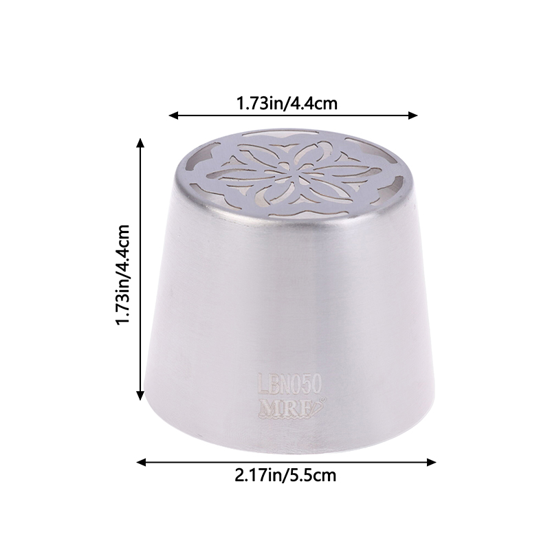 1Pc Stainless Steel Russian Piping Tips Christmas Cake Icing Frosting Nozzles For Cupcake Decoration DIY Kitchen Baking Tool: Pink
