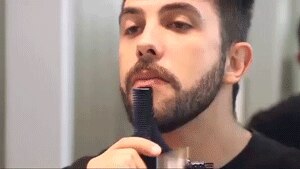 Peigne barbe transparente pour hommes, outil de beauté pour les cheveux, modèles de garniture de la barbe pour hommes, modèle de style