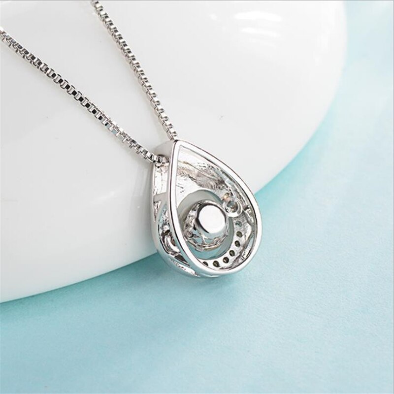 Kofsac Mode 925 Sterling Zilveren Kettingen Voor Vrouwen Exquisite Dansen Stone Water Hanger Sieraden Meisje
