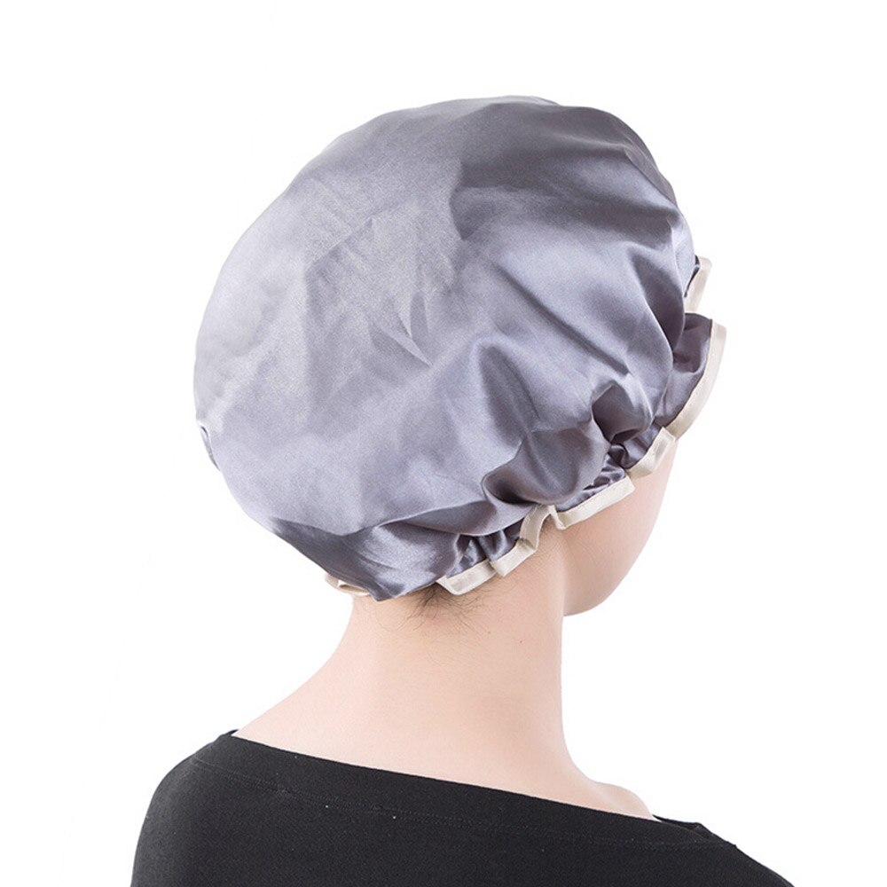 Hilife elastisk badehue vandtæt badehætte dejlige tykke kvinder badehætter badehårbetræk badeværelsesprodukter