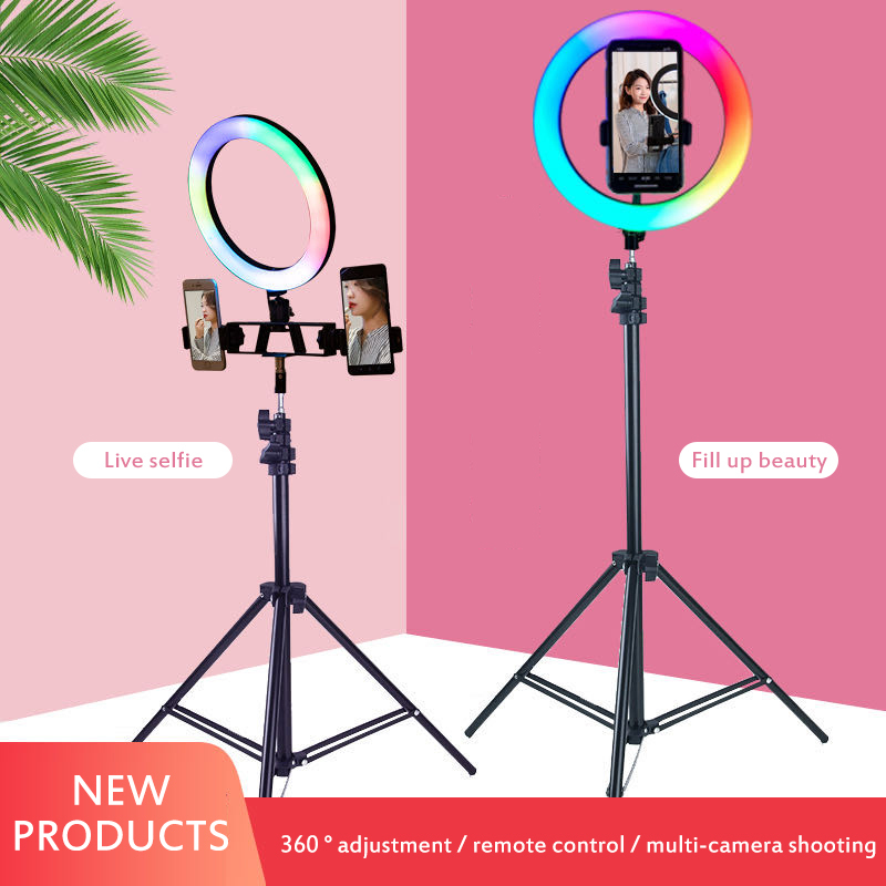 Led Ring Licht Studio Foto Video Dimbare Lamp Statief Stand Led Licht Invullen Camera Selfie Telefoon