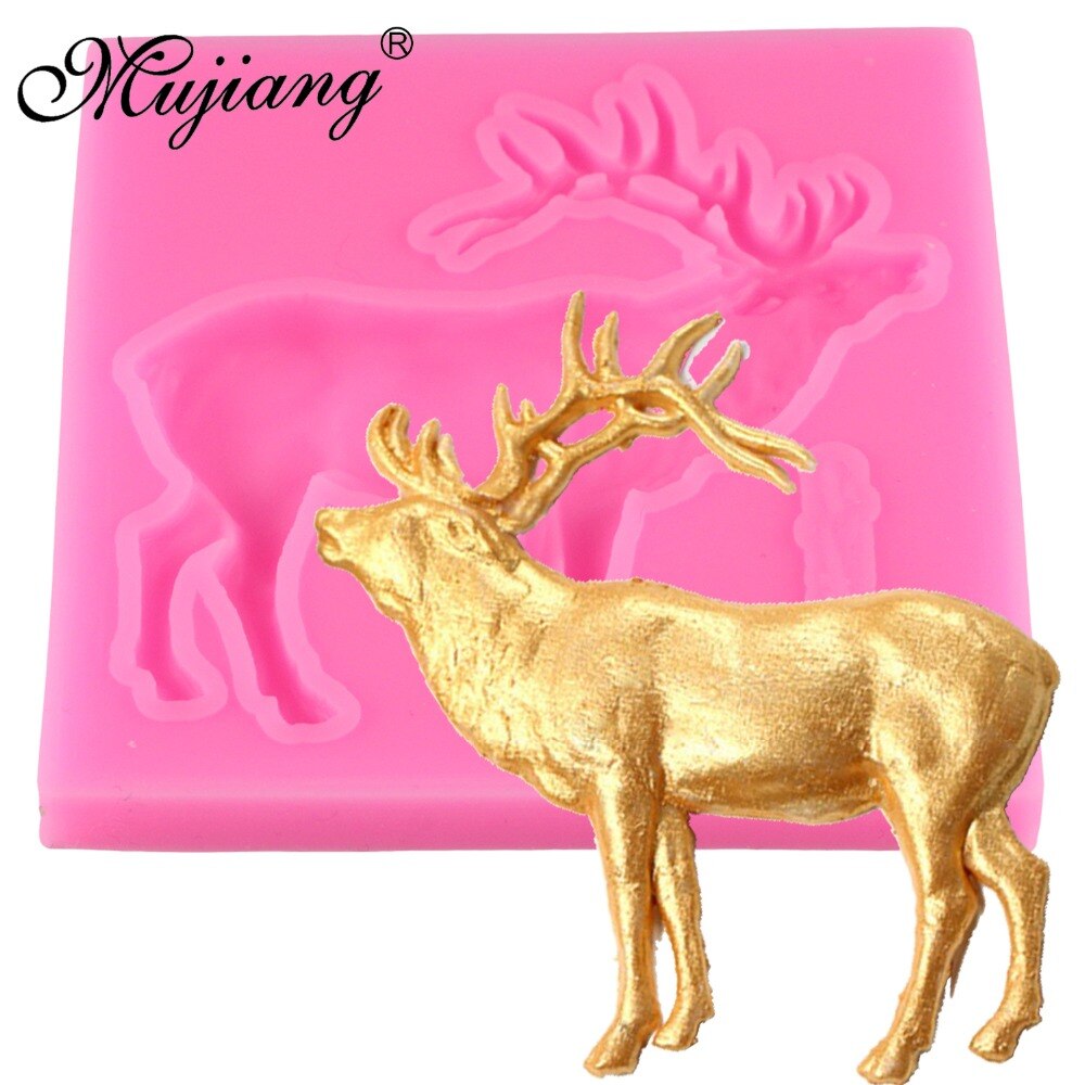 Herten Taart Siliconen Mallen Kerst Fondant Cake Decorating Gereedschap Keuken Bakvorm Snoep Klei Chocolade Gumpaste Mallen XL372