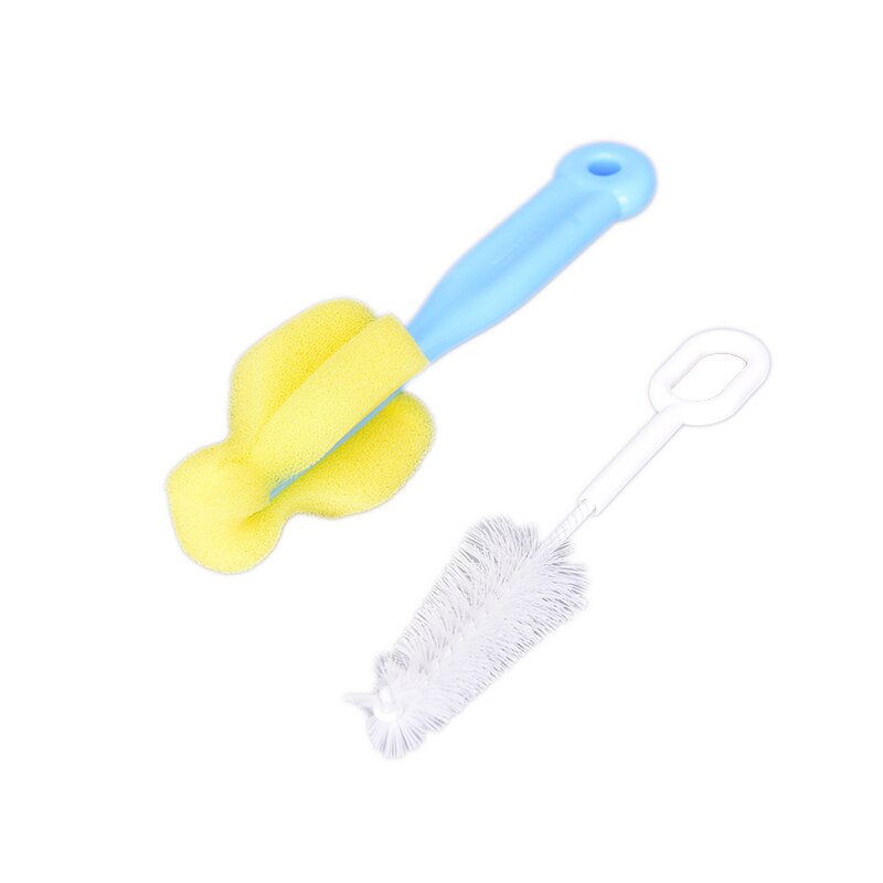 360 graden draaibare spons flessenborstel nylon speenborstel babyflessenborstelset  of 5 stuks flessenreinigingsgereedschap