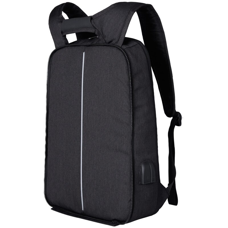 XQXA 17.3 "Slim Laptop Rugzak Vrouwen/Mannen Zakelijke Tassen met Usb-poort Opladen Waterbestendig Schooltas voor College rugzakken: 1806 Basic Bag Black