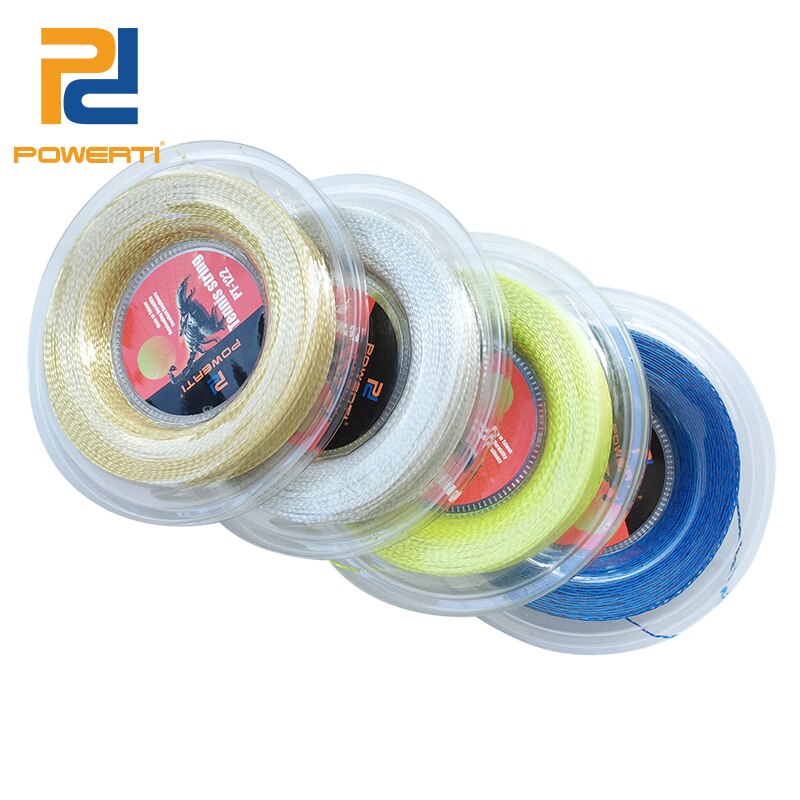 Powerti 1.3mm WIRE NYLON Tennis String Durable Crimp Soft Tennis Training Racket Strings 200m Reel Control PT-122
