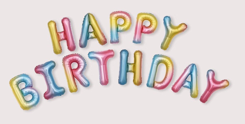 1pcs Rainbow Number Balloons Gradient Heart Star Love Happy Birthday Balloons for Birthday Baby Shower Anniversary Wedding Party