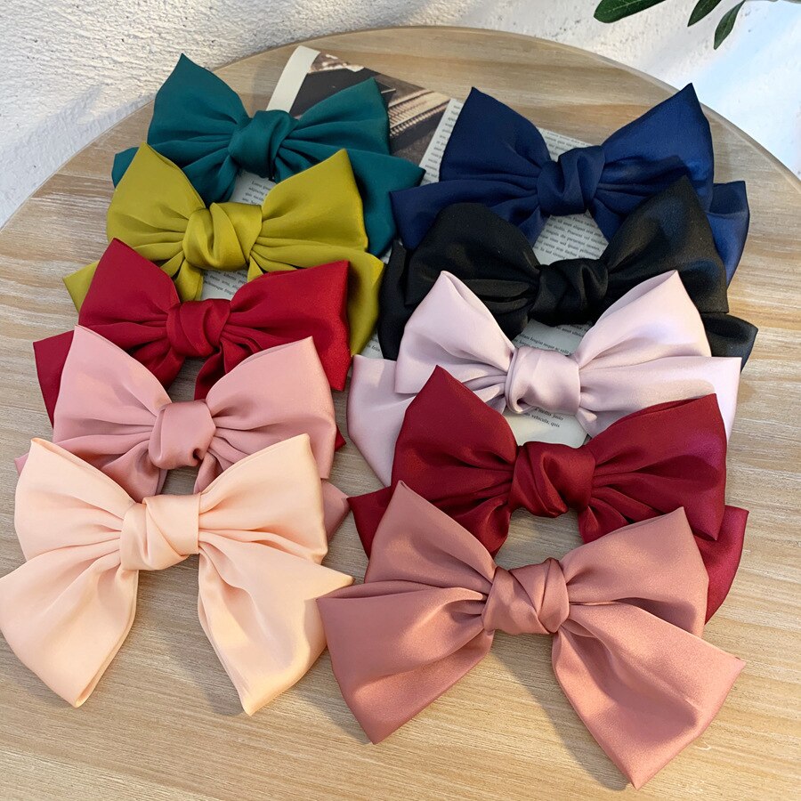 's shu xin Celebrity Style Large Bow Hair Band Lolita Red Flannel Hair Band for Tying Hair Headband South Korea Hair Accessories