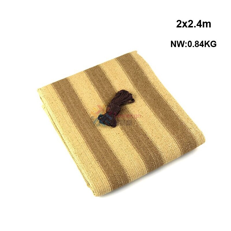 Tewango Gelb + Braun Streifen Schatten Netz Garten Sukkulenten Pflanzen Sonne Block Tuch Terrasse Dach Schattierung Vorhang 1X2 M 2X2 M 2X2,4 M