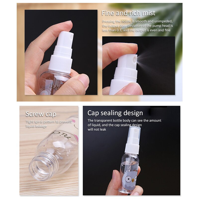 1Pcs Transparant Lege Spray Flessen 30Ml/40Ml/50Ml/75Ml/100Ml plastic Mini Hervulbare Container Lege Cosmetische Containers TXTB1