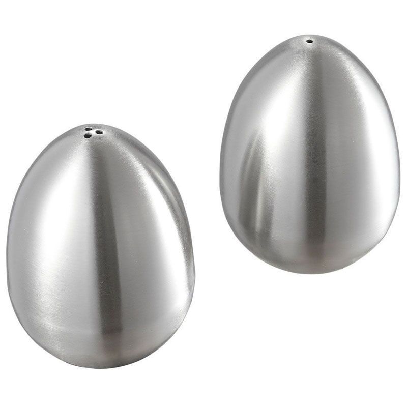 1 Pcs Durable Stainless Steel Egg-Shaped Salt Pepper Shaker Table Server Kitchen Tool J2Y