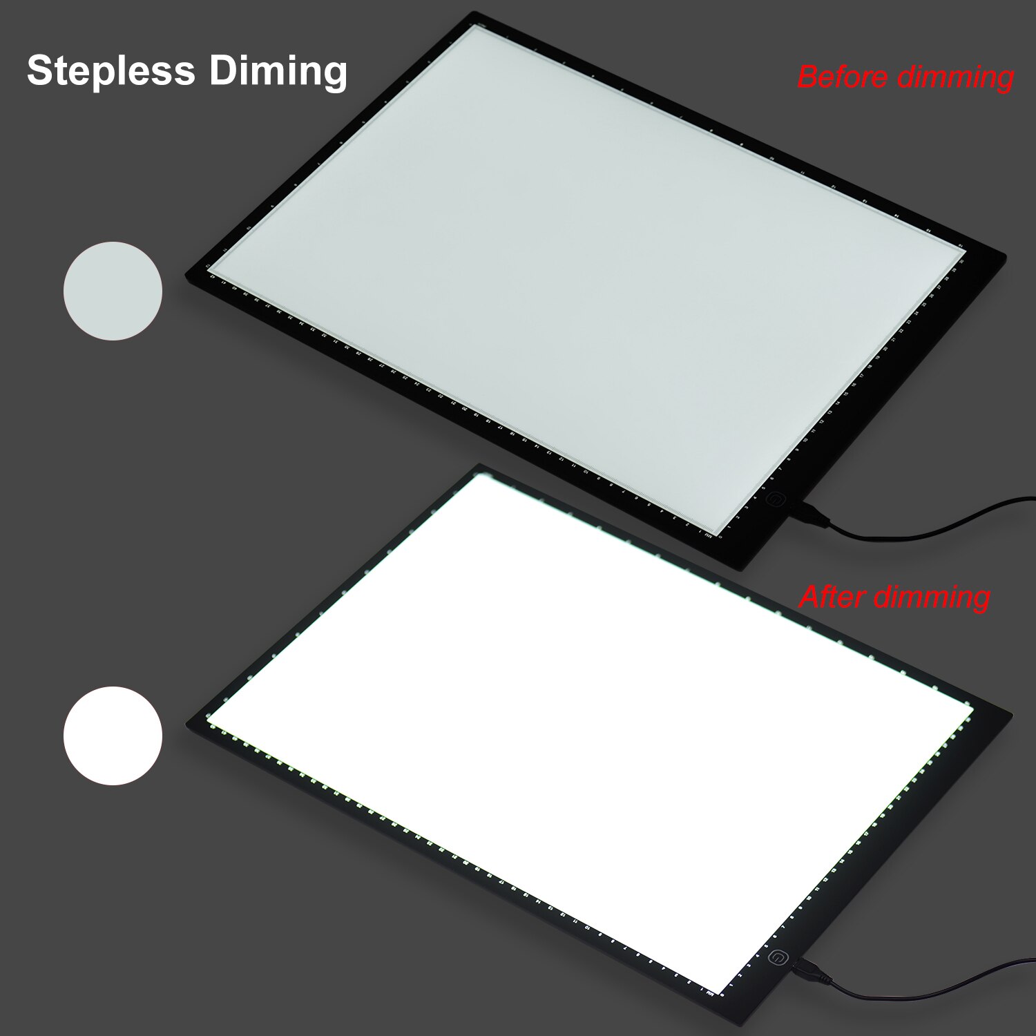 A3 LED Light Box Pad Tracer Graphic Tablet Tracing Drawing Board Copyboard Stepless Dimming for Sketching Calligraphy