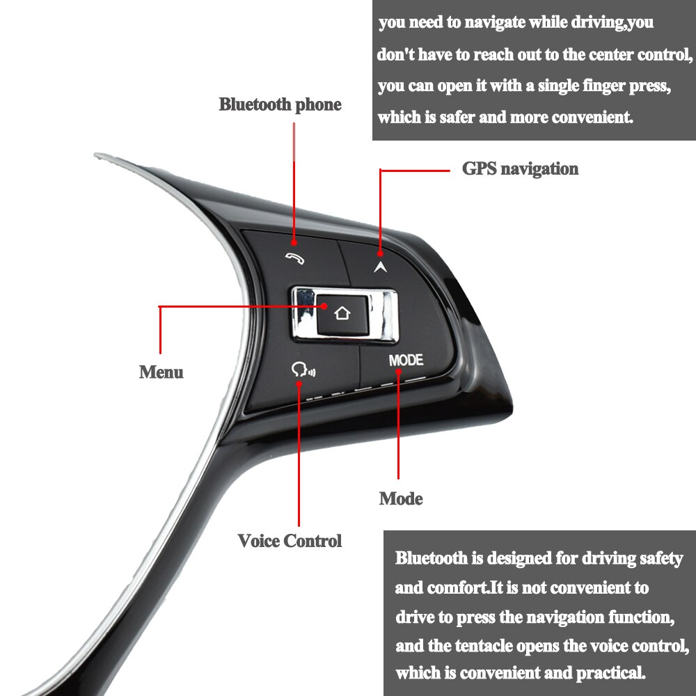 Multifunction steering wheel control button switch volume button audio switch button For VW for Volkswagen MK6 Golf 7 Jetta Polo