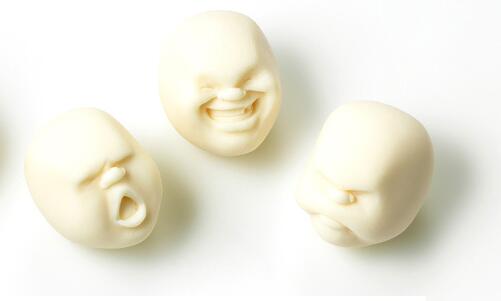 Leuke Caomaru Antistress Bal Speelgoed Menselijk Gezicht Emotie Vent Bal Hars Ontspannen Pop Volwassen Stress Verlichten Speelgoed: Beige