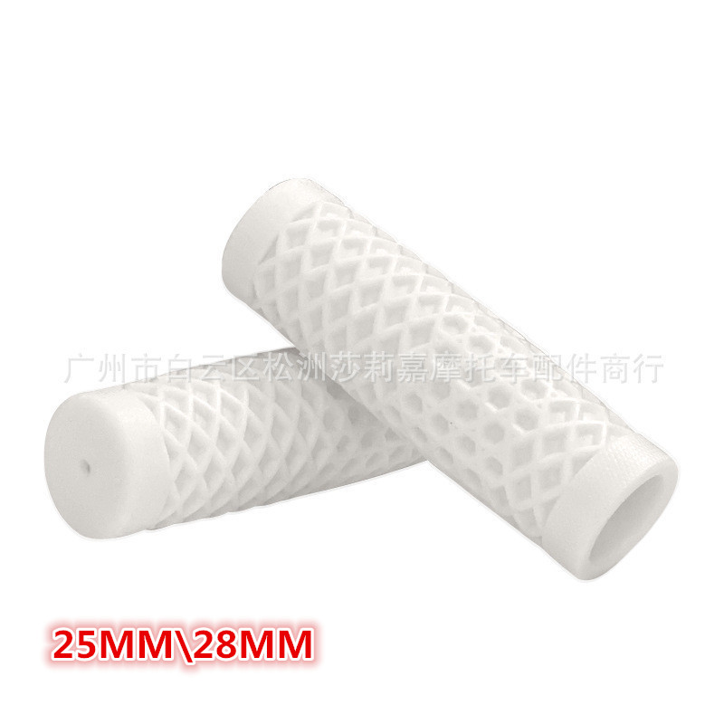 Cafe Race Motorcycle Handlebar Grip Retro Rubber Handle Bar Non Slip Unviersal Vintage Grip 22MM 7/8" handlebar cafe racer moto: Brown