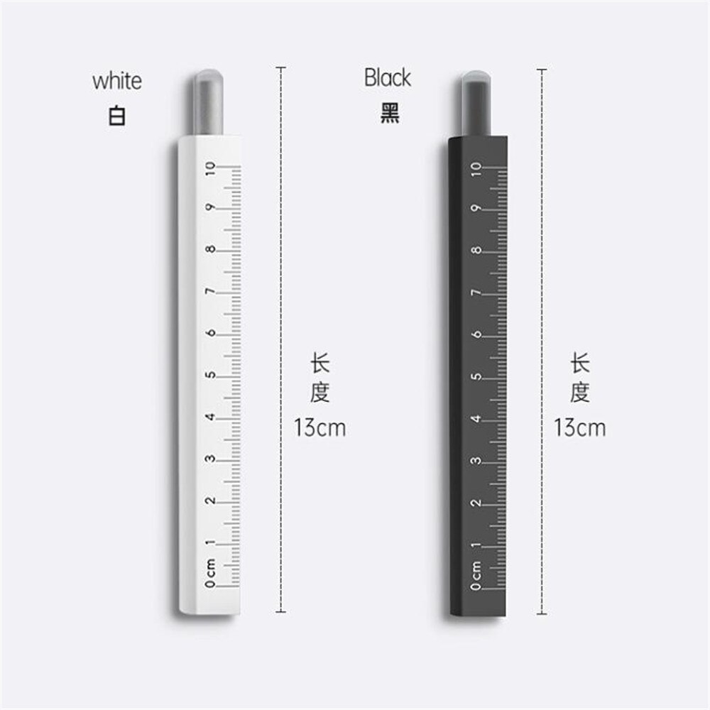 Erasable Pen-shaped Rulers Compasses Bookmark Drawing Mechanical Writing Office Stationery Compass Ruler School