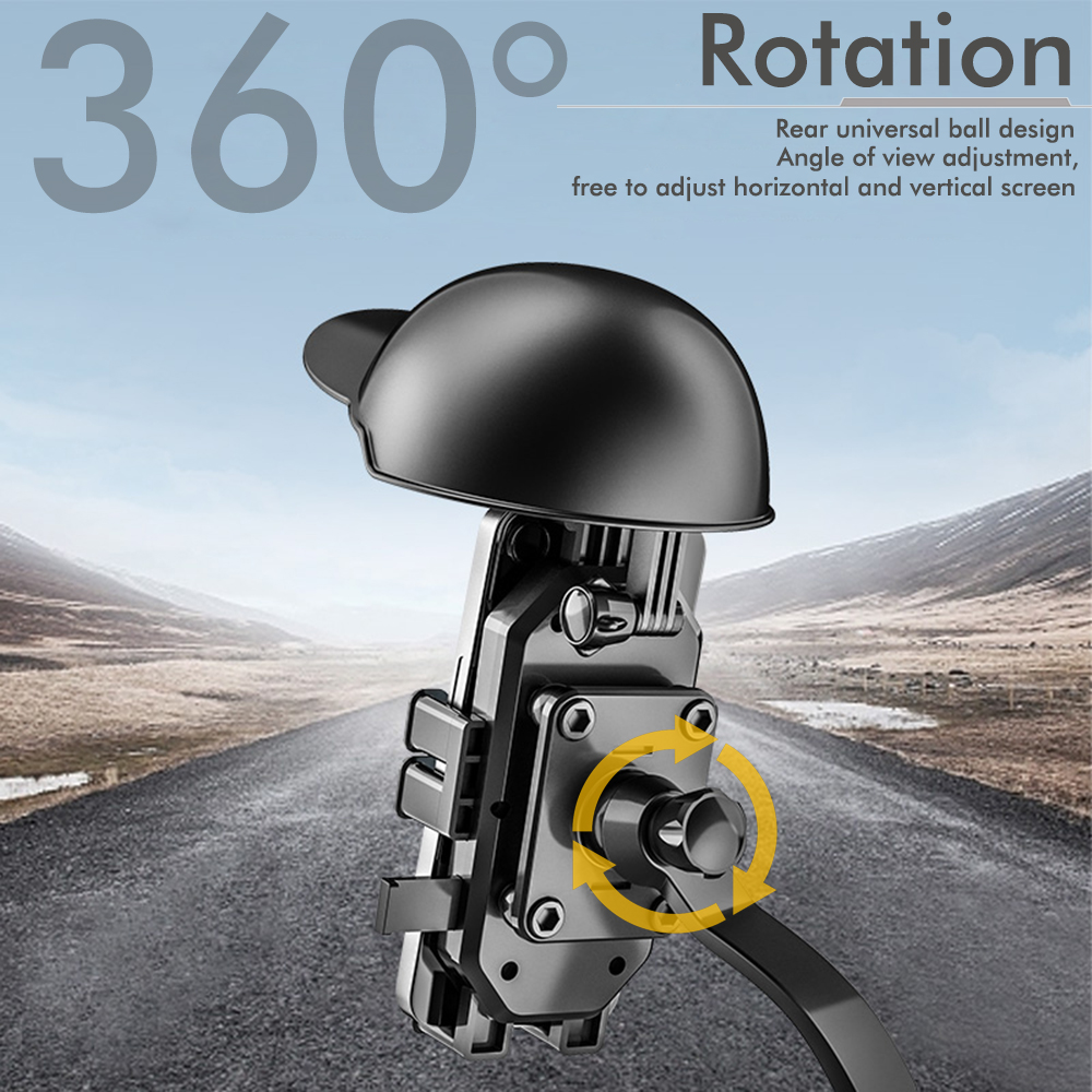 Soporte para casco de teléfono móvil con pulpo a prueba de lluvia para motocicleta, paraguas para bicicleta, soporte para teléfono, Mini sombrilla creativa, parasol