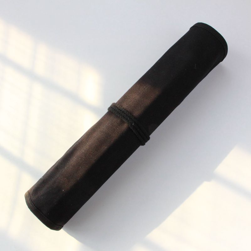 Pędzle malarskie piórnik zawijane grube płótno zawinąć etui 20 etui na uchwyt organizator etui idealne przechowywanie na pędzel makijaż: czarny