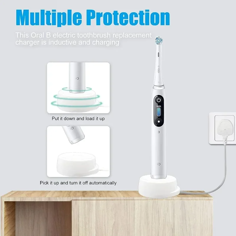 Charging Base Adapter Replacement For Oral B iO9S iO10S iO7 iO8 iO9 Series Electric Toothbrush 100-240V EU/US/UK Charger 3768