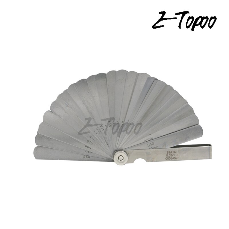32pcs/lot Blade Metric Feeler Gauge Filler Thinner Measurement Tool 0.02-1.00mm