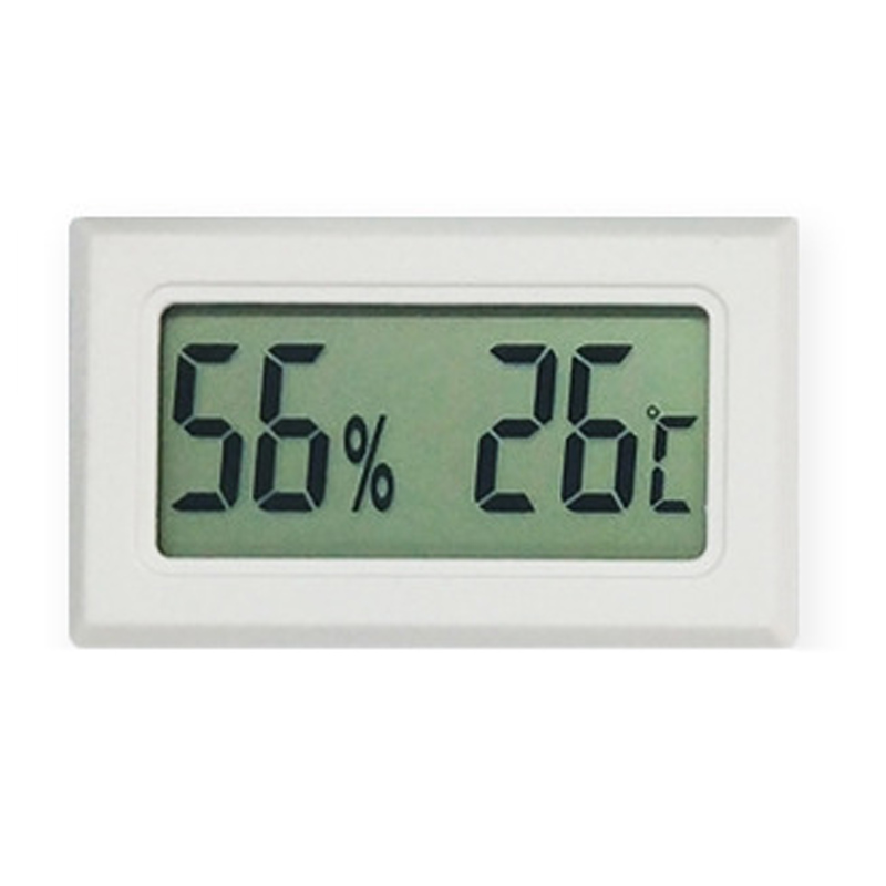 Mini digital lcd indendørs praktisk temperatursensor fugtighedsmåler termometer hygrometer bærbar måler 1pc: D