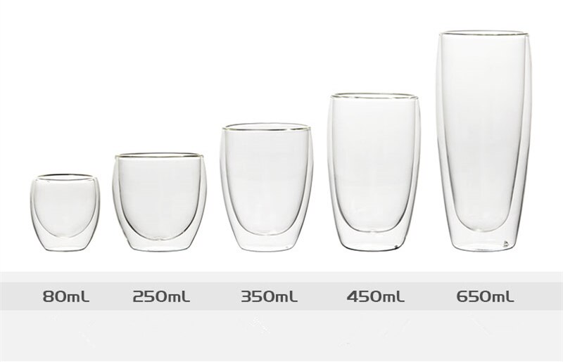 Cafe Koffie Mok Bodum Double Wall Anti Broeien Warmte Isolatie Ontbijt Melk Cup Thee Drinken Glazen Drinkware: 250ml
