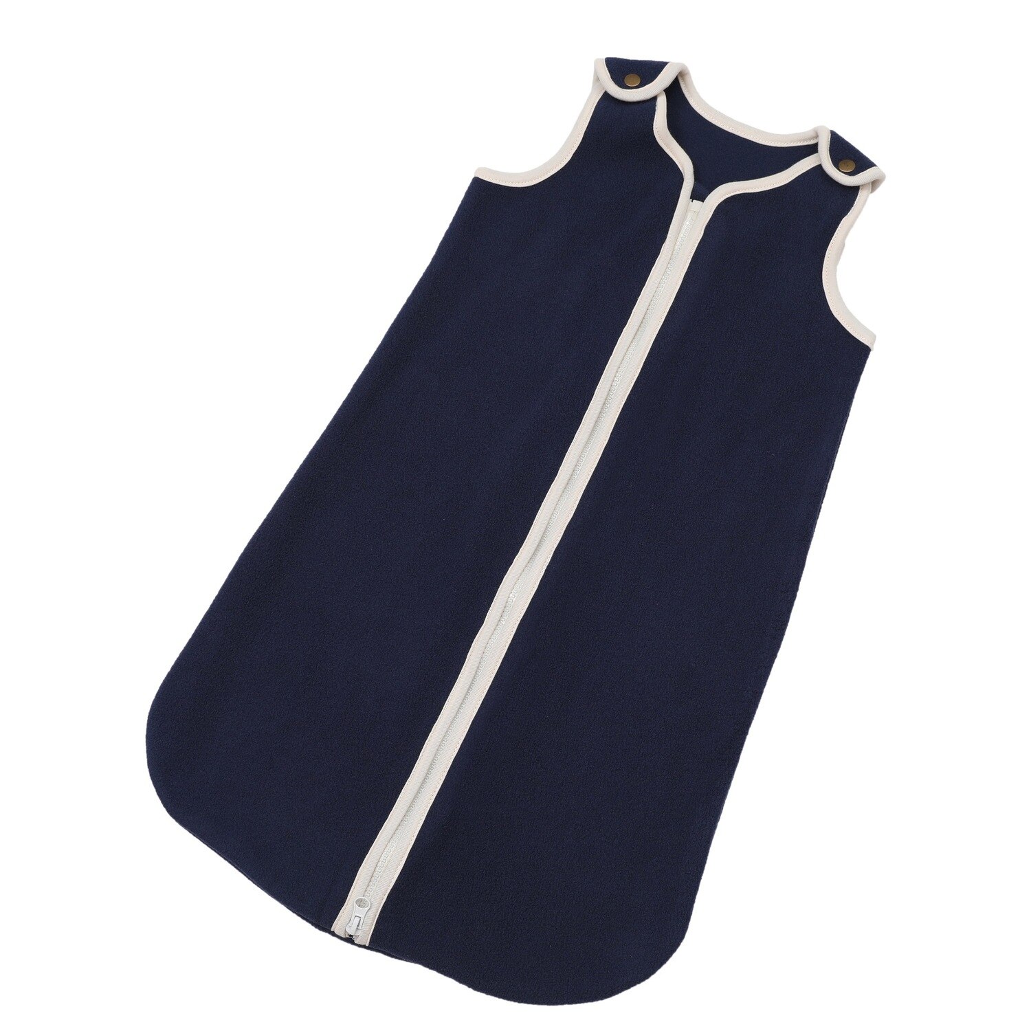 6-18m baby sovepose vinter baby unisex taske swzddle småbørn dreng lynlås sovesæk spædbørn kashmir sove tigge sovesække: Blå ris kant / 12m