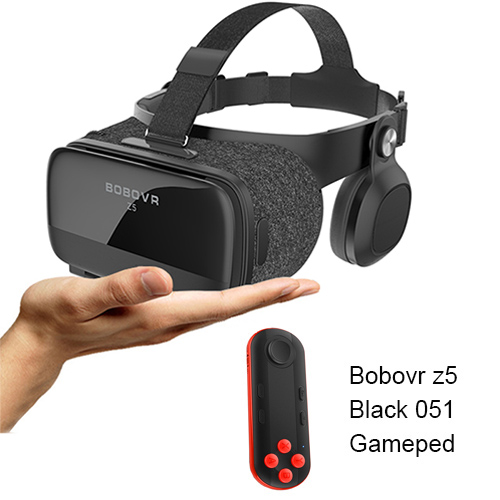 Original BOBOVR Z5 VR 3D lunettes stéréo Google carton réalité virtuelle VR casque de téléphone casque pour 4.7-6.2 'téléphone portable: 051 black gamepad