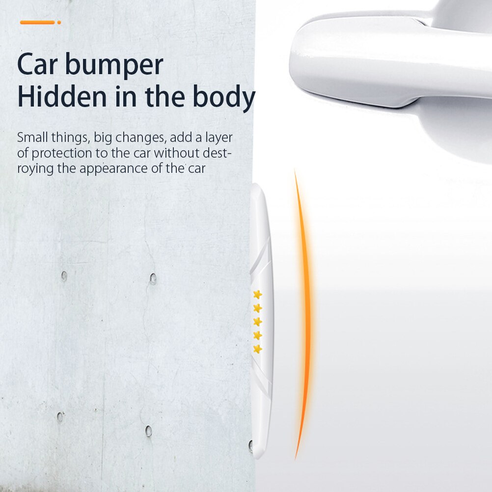 6Pcs Universele Auto Anti-Collision Strip Autodeur Anti-Collision Bescherming Strip Auto Bumper Hoek Bescherming Rubber strip
