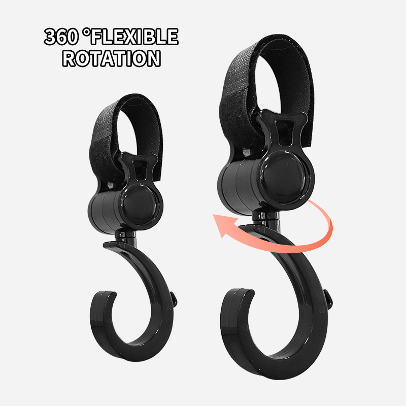 2 pezzi di accessori per passeggino per cartoni animati, gancio grande per ombrello, gancio per auto e gancio per passeggino ad anello