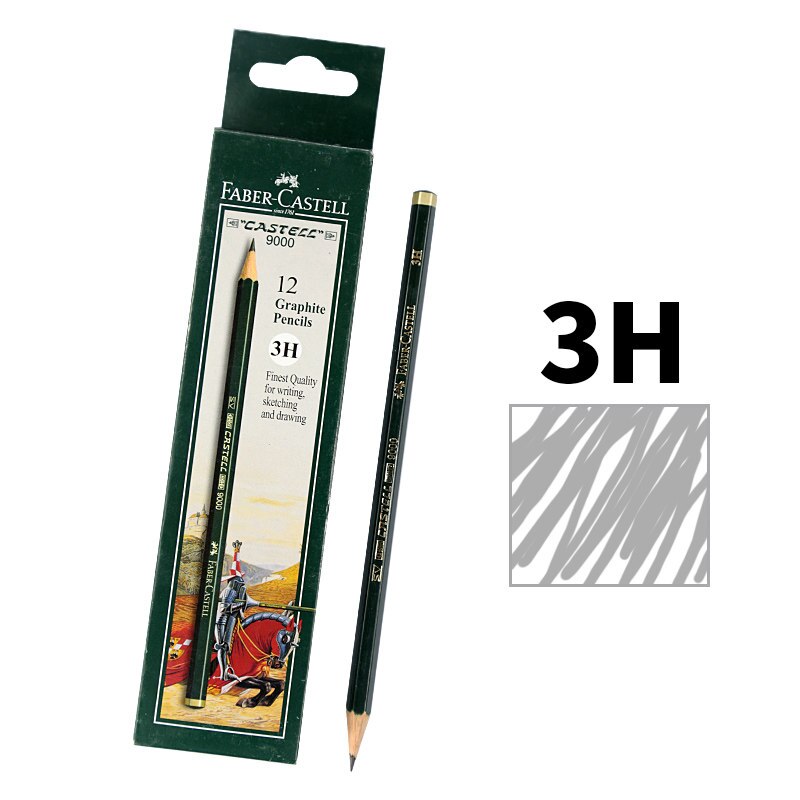 12/16Pcs Wood Sketch Pencil 6H-8B Art Graphite Pencils for Writing Charcoal Pencil Artists Drawing Set: 12 pieces 3H