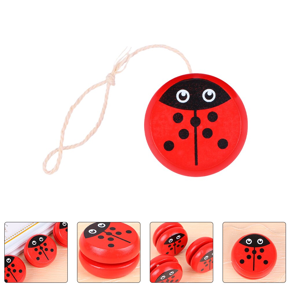 Yoyo Toy, Paquet De 6 Yoyos En Bois Yoyo Jouets Professionnel Yo-Yo En Bois Enfants Dessin Animé