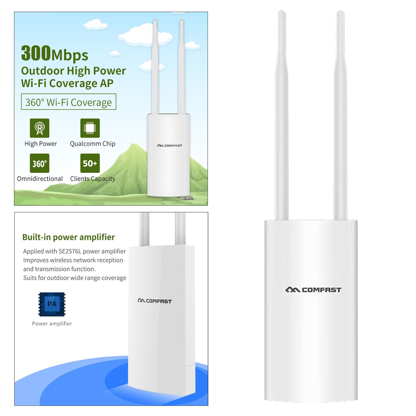 COMFAST 300Mbps wysokiej mocy Router wi-fi Repeater przedłużacz zasięgu wzmacniacz routera