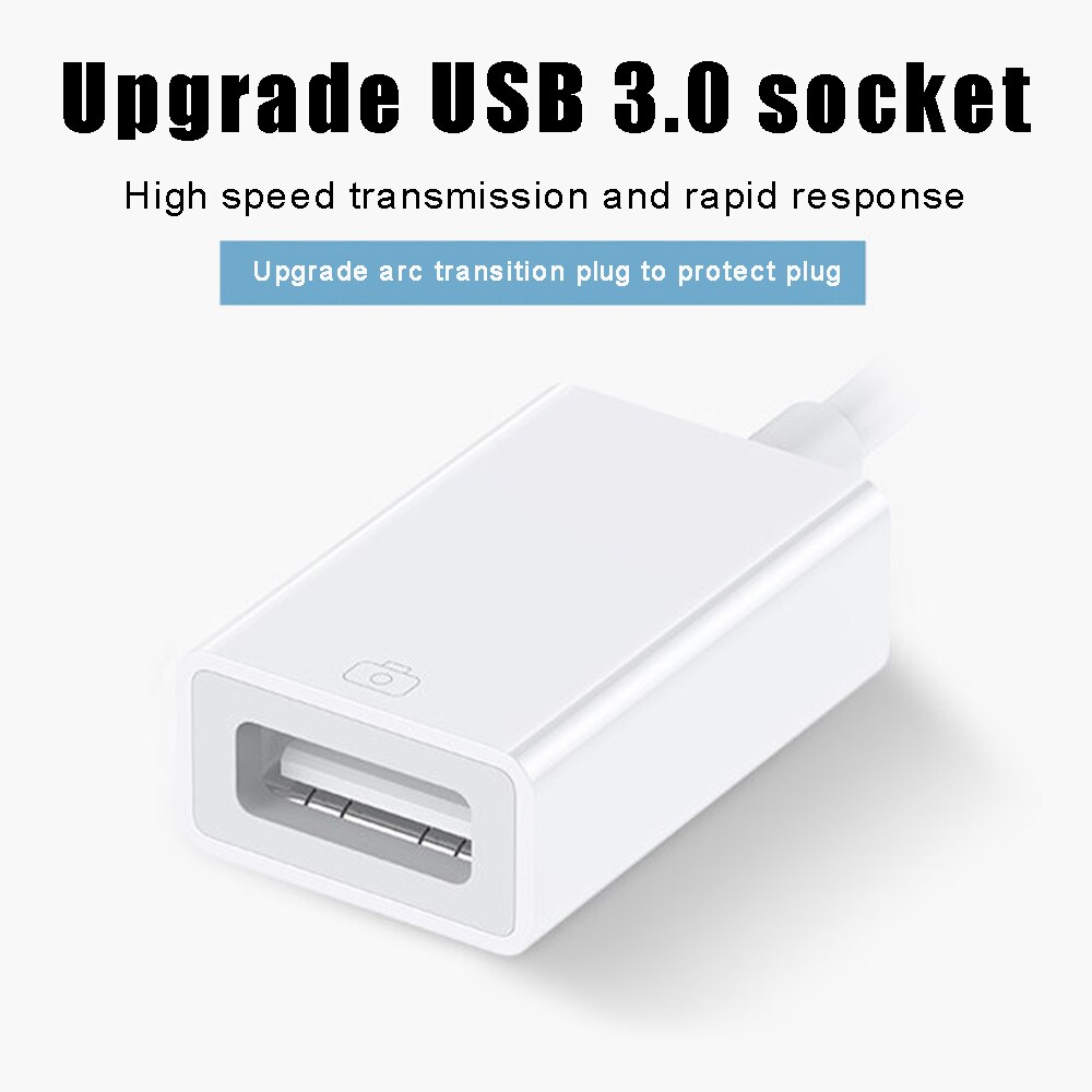 Otg adapter til apple til usb 3.0 kameralæser datakabel til iphone 13 12 pro max til ipad stiksæt ios type c konverter