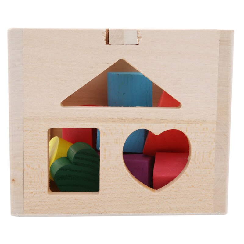 Intelligence Box Geometry Digital House Children Building Block Shape Matching Puzzle Toy