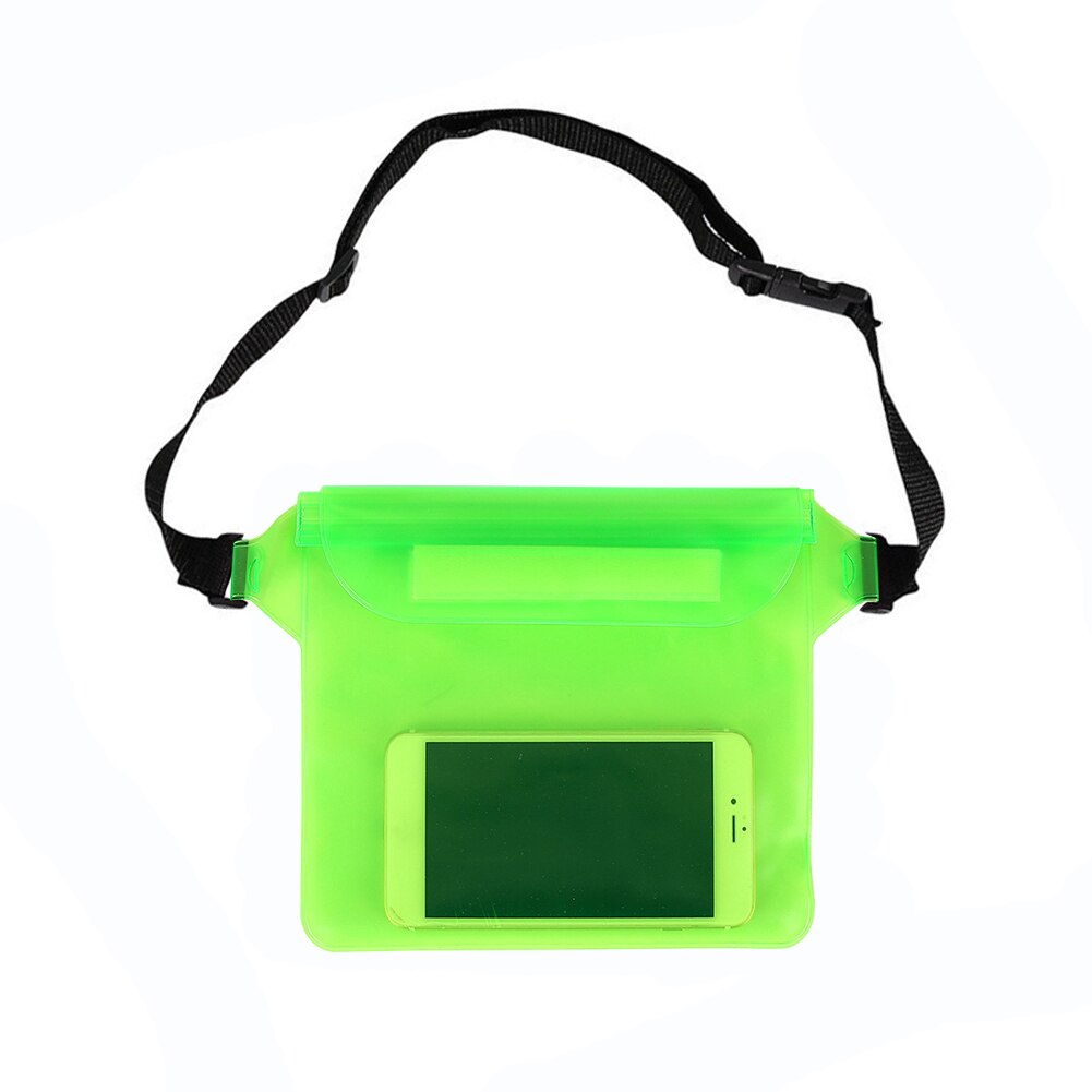 Waterdichte Schoudertas Heuptas Strand Zwemmen Touch Screen Telefoon Pouch Case Skiën Snowboard Onderwater Dry Bag Voor Telefoon: 	Green