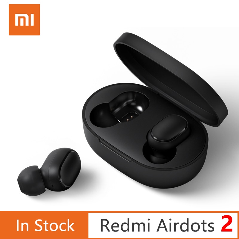 Original Xiaomi Redmi Airdots 2 TWS Wireless Earphone Earbuds Voice Control Bluetooth 5.0 Noise Reduction Tap AI Control