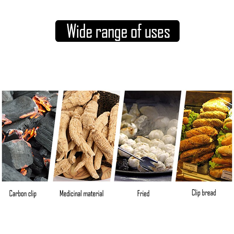 1pc Barbecue Carbon Clip Long Handle Tongs Stainless Steel Oven Charcoal