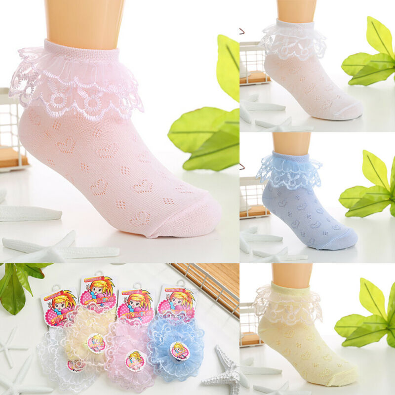 Accessories 2-8 year old Nice Kid Toddlers Girls lovely Lace Short Socks One Pair Layered Dance Socks