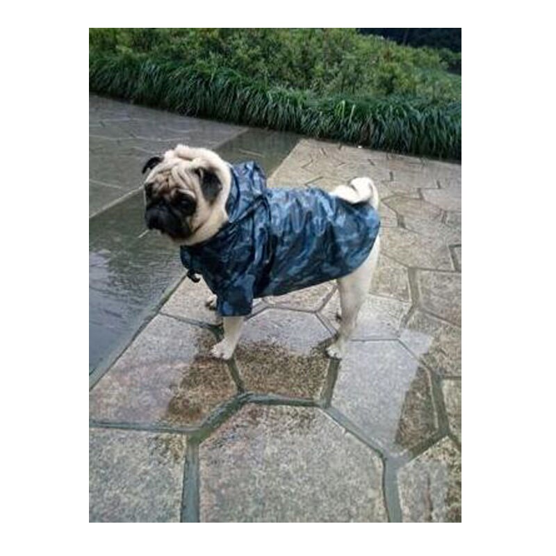 9 Size Dog Raincoat For Fat Dogs French Bulldog Pug Camouflage Waterproof Rain Coat Jacket Costumes Clothing Outwear Raincoats#1