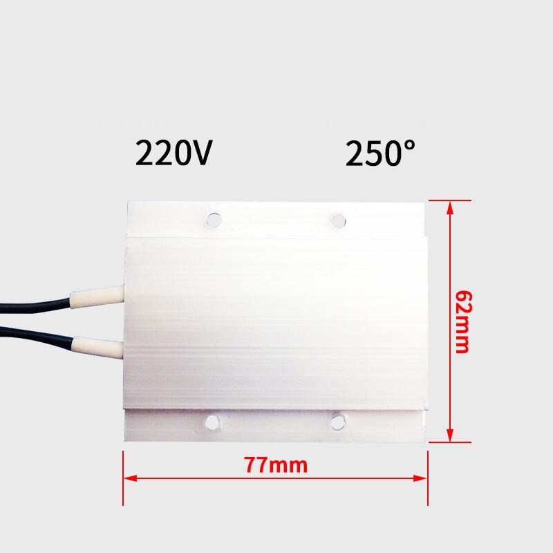 PTC Heizelement 12V 24V 110V 220V Konstante Temperatur Thermistor Luft Heizung Sensor Aluminium Haar Trockner Lockenwickler Heizung: 250 Grad 220V