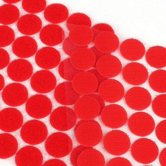 10/15/20/25/30MM Kleber Kleber Punkte 100 Haken und Schleife Verschluss Zurück Starke magie Aufkleber Band DIY Hause Nähen Zubehör: 20mm red  100dots
