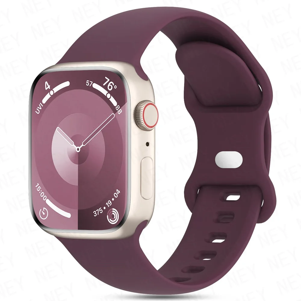 Watchbands For Apple Watch Strap 46mm 44mm 40mm 45mm 41mm 42-38mm Silicone bracelet iwatch series 10 8 7 se 4 5 6 9 ultra 2 49mm