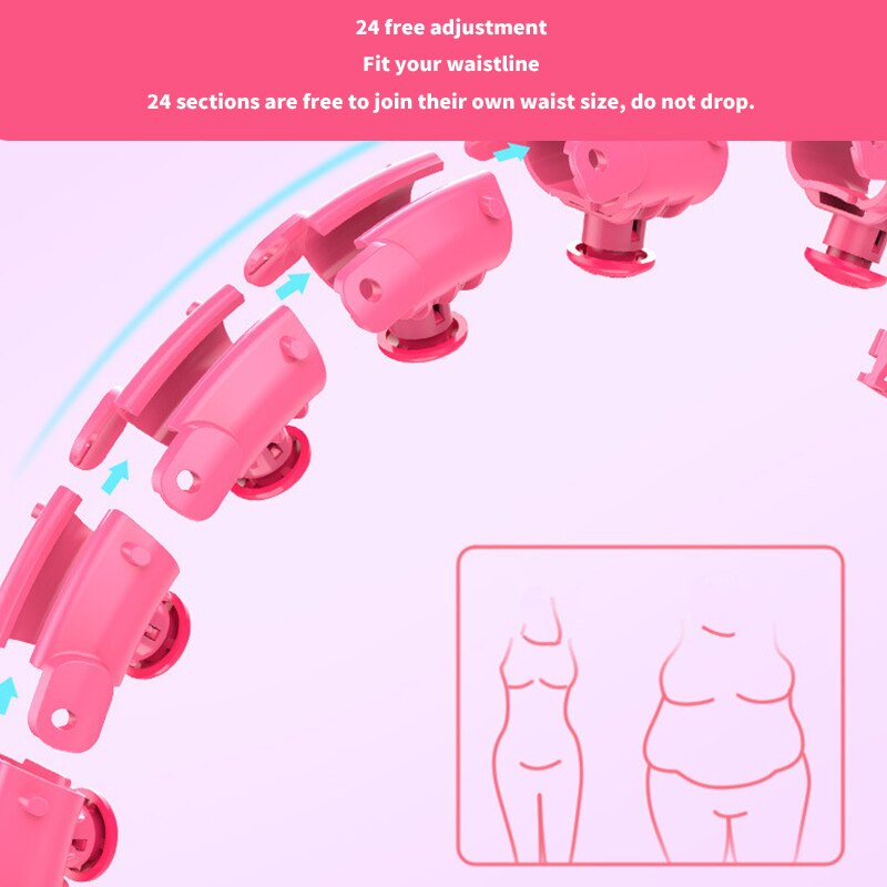 Magic hoop cintura fina perda de exercício abdominal pesos inteligente contagem inteligente esporte fitness nunca caindo hoop massagem aros