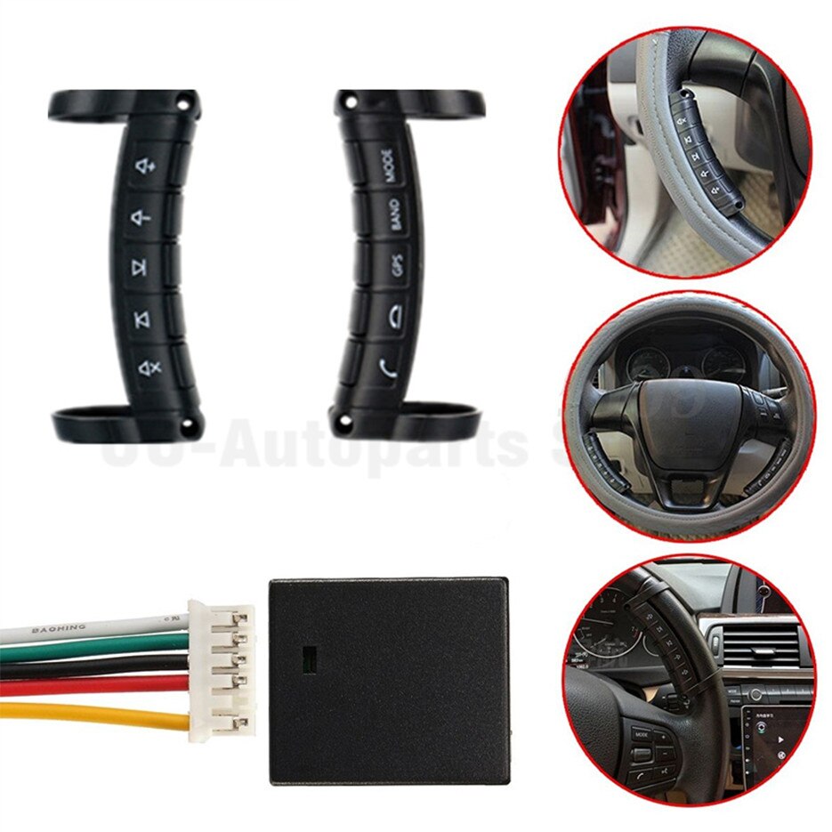 Universele 10- sleutel afstandsbediening, draadloze auto stuurwiel afstandsbediening voor stereo dvd gps android/window bluetooth