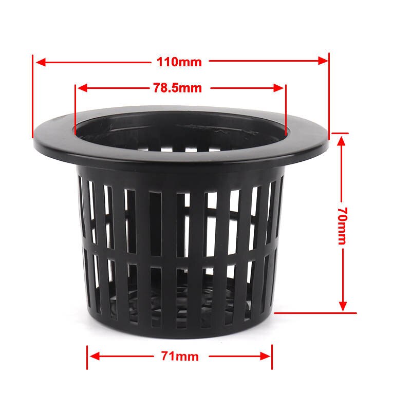 Pot de maille 78mm 50pcs panier hydroponique aquaponique sans sol cultiver panier hydroponique Net Pot plantation tasse NFT hydroponique