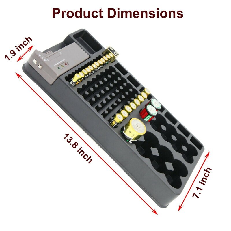 110 Batterijen Batterij Organizer Tester Verwijderbare Case Voor Aaa Aa 9V D C Opbergdoos