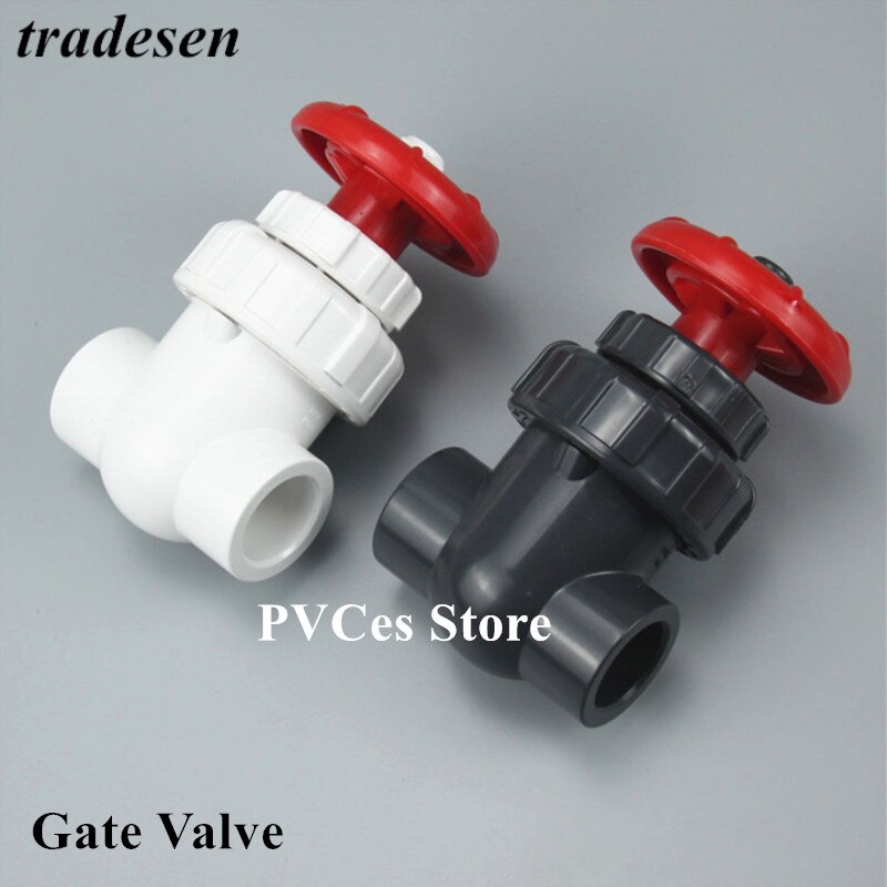 1pcs UPVC I.D 20/25/32/40mm Gate Valve Precision Flow Control PVC Sluice Switch Garden Irrigation Aquarium PVC Ball Valve
